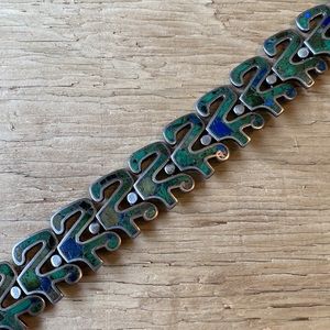 Vintage Turquoise Sterling Silver Bracelet